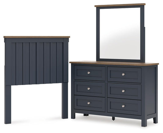 Landocken Twin Panel Headboard, Dresser and Mirror