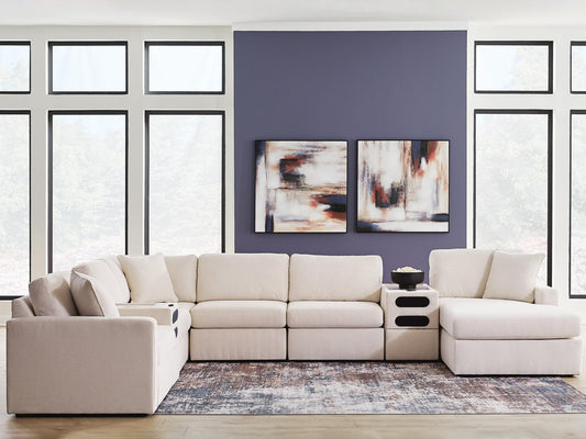 Modmax 8-Piece Sectional with Storage Chaise and Audio Consoles