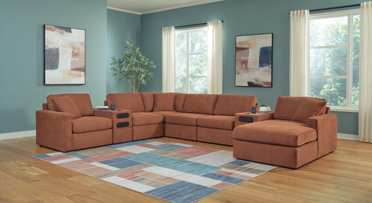 Modmax 8-Piece Sectional with Storage Chaise and Audio Consoles