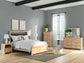 Hollymount Queen Upholstered Panel Bed, Dresser and Mirror