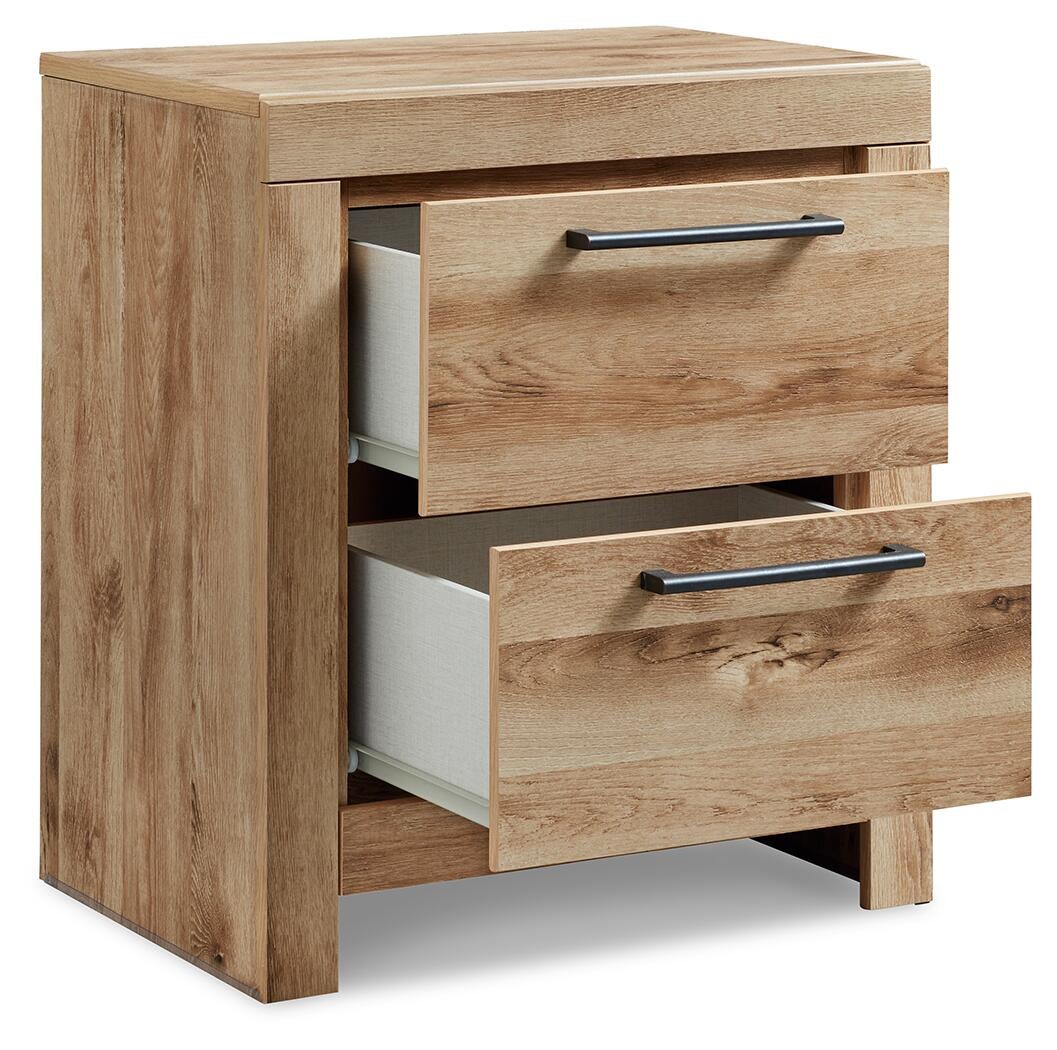 Hyanna Full Panel Bed with 2 Side Storage, Dresser, Mirror and Nightstand