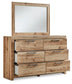 Hyanna King Panel Storage Bed, Dresser, Mirror and Nightstand