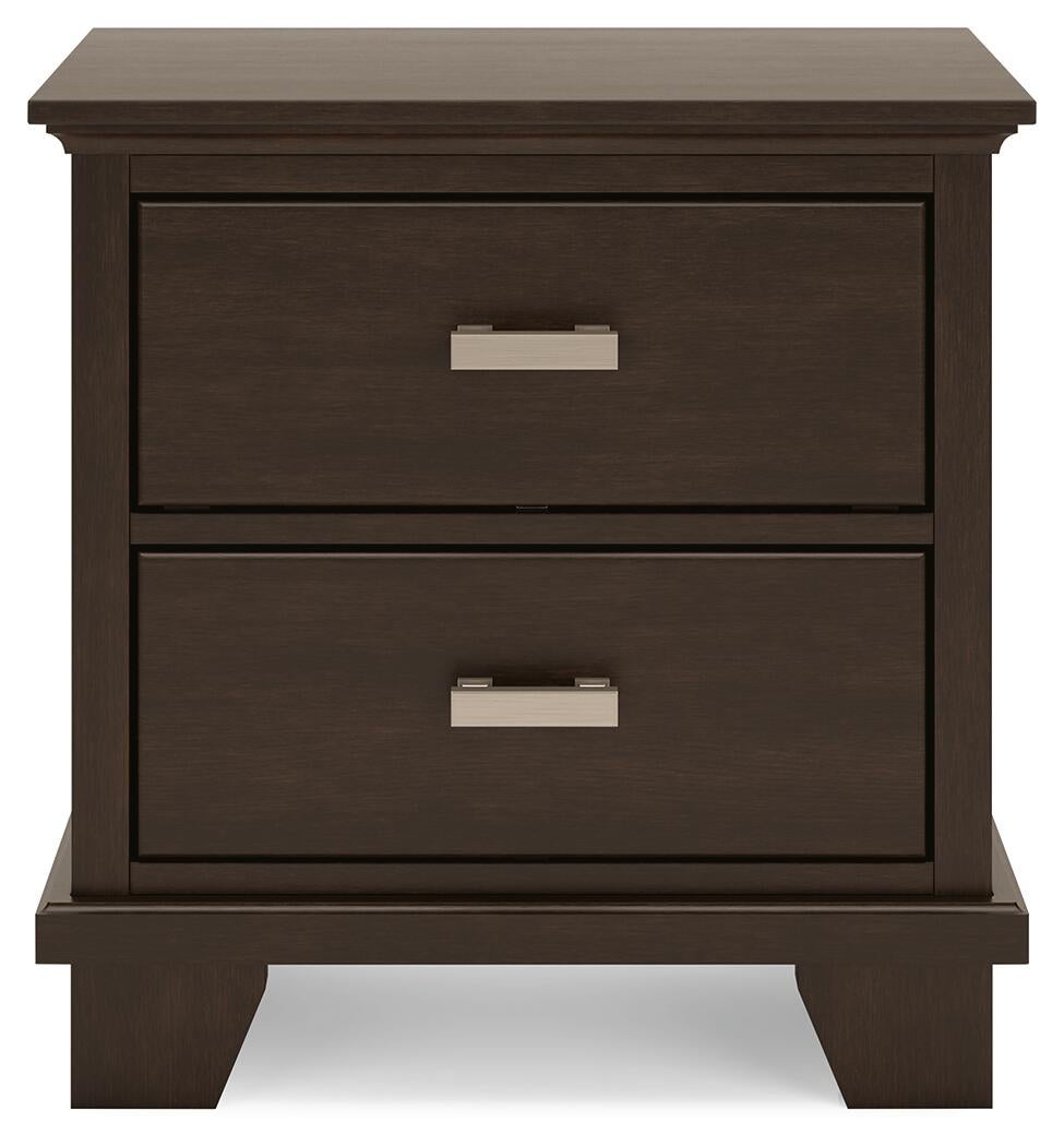Covetown Full Panel Bed with Mirrored Dresser and Nightstand