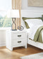 Binterglen California King Panel Bed with Mirrored Dresser and Nightstand