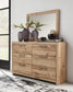 Hyanna Twin Panel Headboard, Dresser, Mirror and Nightstand