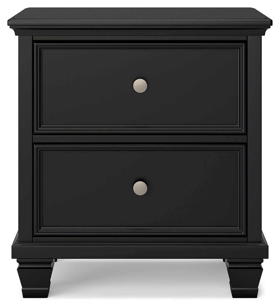 Lanolee Full Panel Bed with Mirrored Dresser and Nightstand