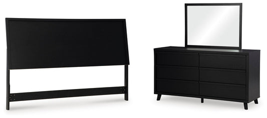 Danziar King Panel Headboard, Dresser and Mirror