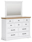 Ashbryn California King Panel Storage Bed, Dresser, Mirror and Nightstand
