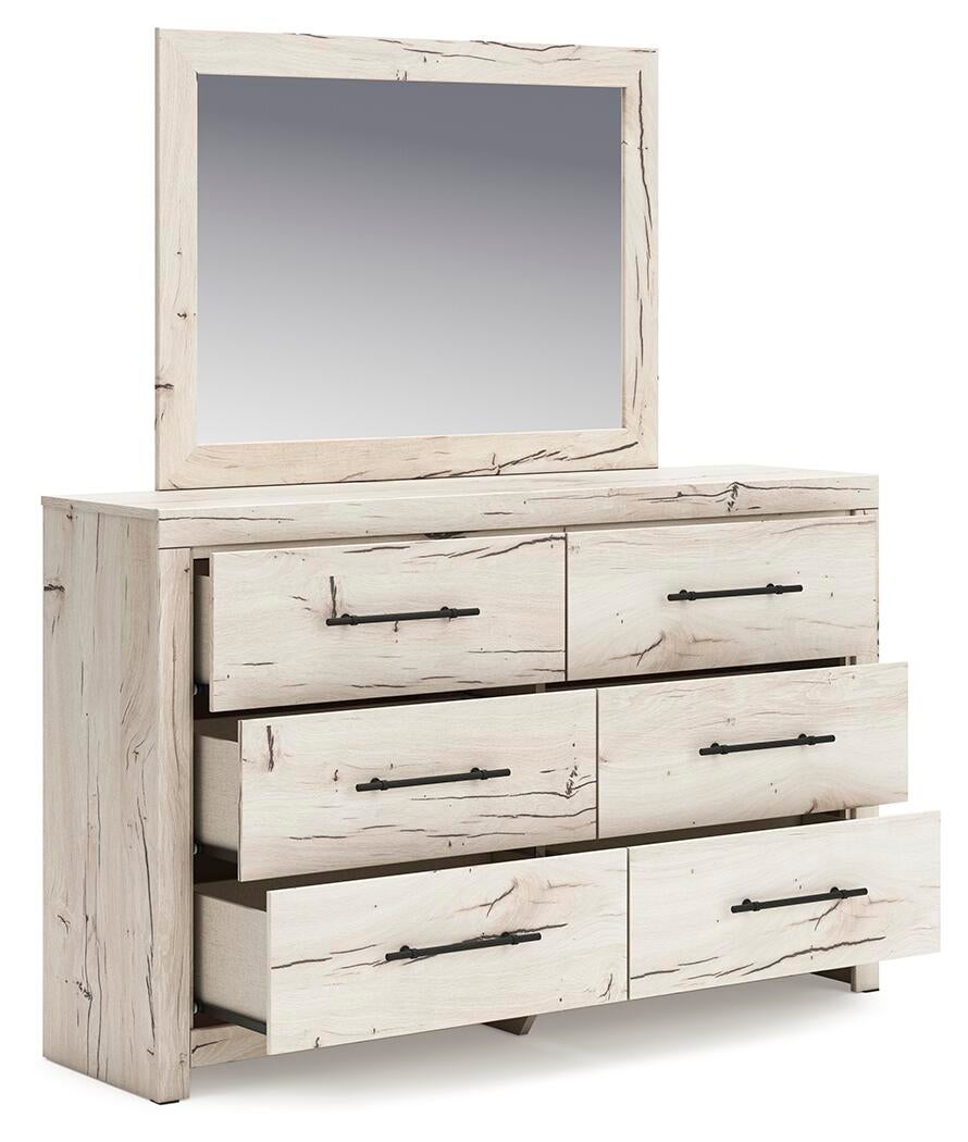 Lawroy Twin Panel Headboard, Dresser, Mirror and Nightstand