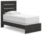 Delmorta Twin Panel Bed, Dresser, Mirror and Nightstand