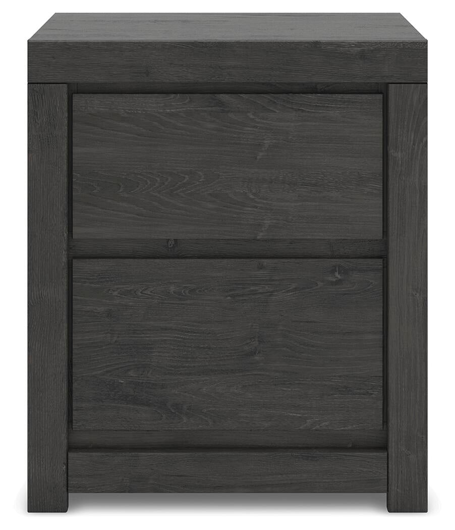 Parlayon Queen Panel Storage Bed, Dresser, Mirror and Nightstand