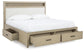 Calmoro King Bookcase Bed with Mirrored Dresser