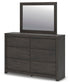 Parlayon King Panel Storage Bed, Dresser, Mirror and Nightstand