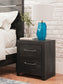 Delmorta Full Panel Bed with Storage, Dresser, Mirror and Nightstand