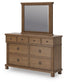 Chadworth California King Poster Bed with Mirrored Dresser and Nightstand