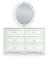 Maylilly Full Upholstered Panel Bed, Dresser, Mirror and Nightstand