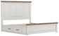 Savonport King Panel Bed with Storage, Dresser and Mirror