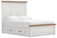 Savonport Queen Panel Bed with Storage, Dresser and Mirror