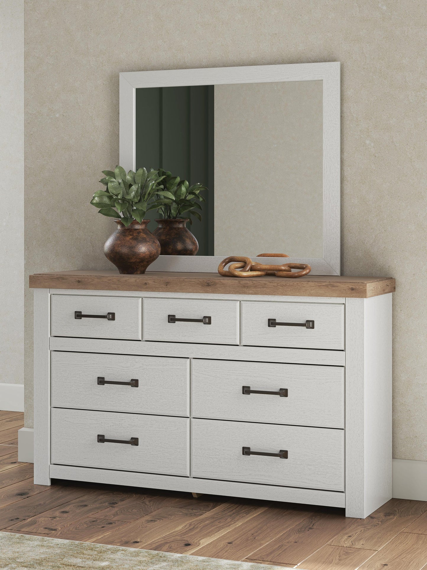 Savonport Twin Panel Bed, Dresser and Mirror