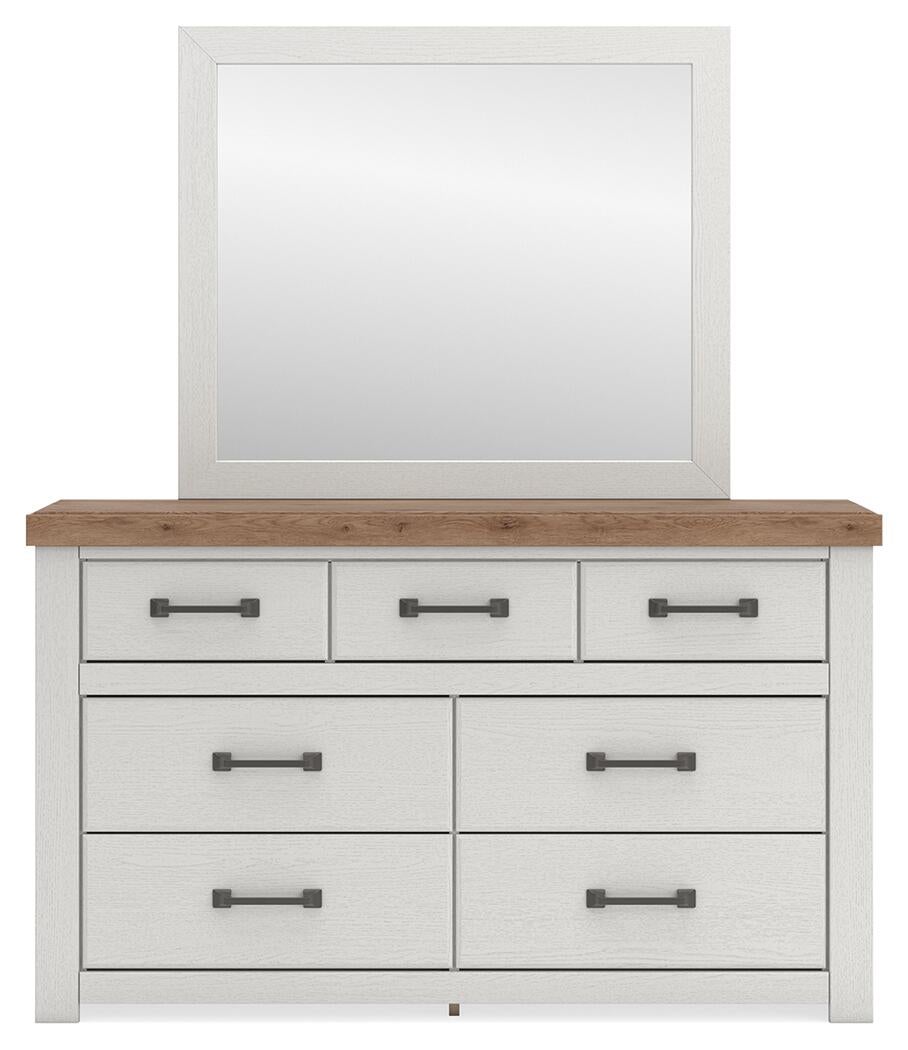 Savonport Twin Panel Storage Bed. Dresser, Mirror and Nightstand