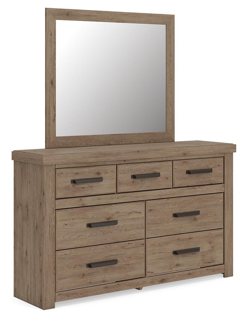 Garistyn Queen Panel Bed, Dresser and Mirror