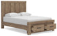 Garistyn Queen Panel Storage Bed, Dresser and Mirror