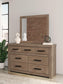 Garistyn King Panel Storage Bed. Dresser, Mirror and Nightstand