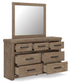 Garistyn King Panel Storage Bed. Dresser, Mirror and Nightstand