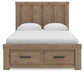 Garistyn Queen Panel Storage Bed. Dresser, Mirror and Nightstand