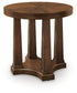 Rustic Plains Round End Table